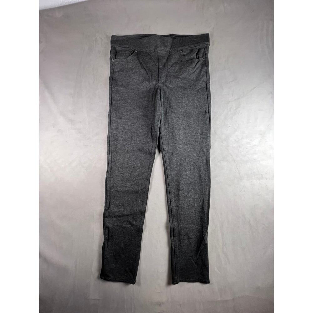 Gloria Vanderbilt Avery All Around Slimming Charcoal Gray Ponte Pants Womens 14